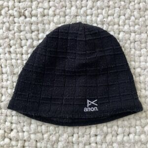 Anon Black One Size Cap Beanie Hat Skater Grunge